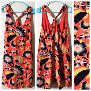J. Crew Twist Back Floral Silk Dress Size 6